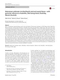 pdf heterozoan carbonate enriched beach sand and coastal
