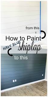 Covering your living room walls with shiplap will give your space that farmhouse or coastal vibe for a contemporary look, we recommend going for a darker shade, such as this blue shiplap wall from in your bedroom, you can add a simple headboard with some shiplap. Painting Shiplap How To Paint Shiplap Walls With Navy Blue Paint Painting Shiplap Shiplap Room Ship Lap Walls Painting Shiplap