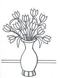 Flowers in bottle flower vase drawing lily flower hand drawn vase sketch vases vector bouquet of flowers in vase vintage soup cup dish doodle flower vase isolated bouquet in vase watercolor. Celebrate Spring By Coloring Or Painting These Pretty Flowers In A Vase By Bunky Business Flower Vase Drawing Pretty Flower Drawing Flower Drawing Tutorials