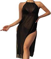 Mujer negro sensual vestido