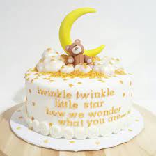 Twinkle Twinkle Liitle Star Baby Shower Cake Gold And White Theme Baby Shower Cakes Neutral Twinkle Twinkle Baby Shower Baby Shower Cakes