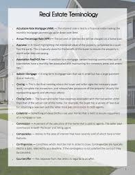 Real Estate Terminology Pdf Real Estate Tips Real Estate Education Getting Into Real Estate