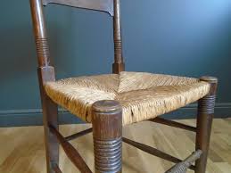 Turned oak with rush seats. William Birch Oak Dining Chairs C 1900 Hartley Interiors