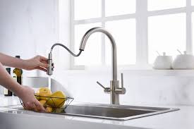 two handle pull down one hole kitchen