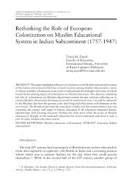 India memang identik dengan agama hindu, namun banyak juga warganya yang beragama islam. Pdf Rethinking The Role Of European Colonization On Muslim Educational System In Indian Subcontinent 1757 1947