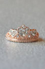 Rose Gold Crown Amore Heart Ring Amazing Jewelry Rose Gold Crown Jewelry