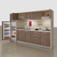 Coloris bois, blanc, gris ou taupe. Kitchenette Cachee K 149 Mobilspazio S R L Compacte Avec Electromenager Integre Pour Studio