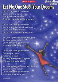 Check spelling or type a new query. Let No One Steal Your Dreams Poem Poster Scholastic Shop