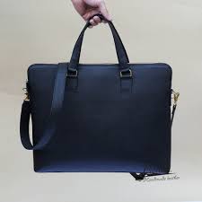 Túi xách tay nam hàng hiệu da bò Mill đen, túi xách nam đeo chéo MB044 -  BabuHandmade