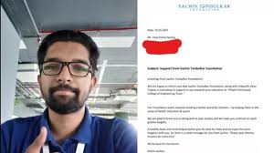 Half my fees were supported—Pune techie pays emotional tribute to Sachin  Tendulkar Foundation, recalls student days | Today News