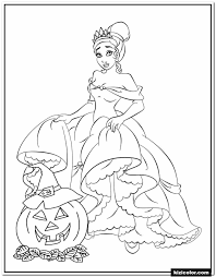 Folose?te pensula ?i un strop de fantezie pentru a da culoare întâmpl?rilor din aceast? Tiana Printesa Disney Halloween Planse De Colorat Gratuite Pentru Copii