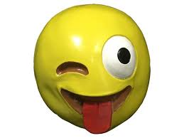 Theatre comedy tragedy mask style emoji faces one laughing and one crying. Emoji Mask Crazy Mistermask Nl