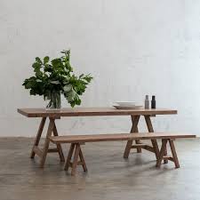 This adjustable sawhorse coffee table can be turned into a comfortable work desk for anyone. Heston Recycled Teak Dining Table Recycled Teak Indoor Country Dining Table Living By Design