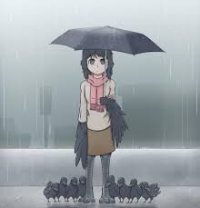Crow Girl In The Rain Monster Girls Monster Girl Owl Girl Crow