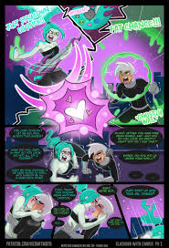 Clashing with Ember McLaine (Danny Phantom) [Hermit Moth] Cartoon Porn Comic