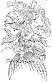 Coloring or colouring may refer to: Anguilles The Sea Siren Mermaid Coloring Pages Adult Etsy