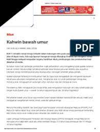 Load more similar pdf files. Harian Metro Kahwin Bawah Umur