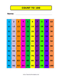 This Free Printable Count To 100 Chart Is Pretty And Bold