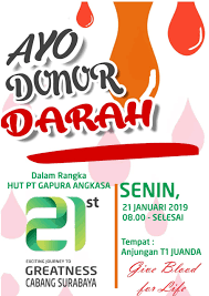 Tak perlu panik dengan berkurangnya sel darah merah. Poster Donor Darah Pmi