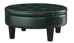 Leather ottoman coffee table modern designs. 10 Best Round Leather Storage Ottoman Coffee Tables Homeluf Com