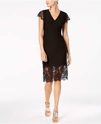 Nanette Lepore Nanette By V Neck Lace Midi Dress Created For Macy S Belted Midi Dress Midi Cocktail Dress Stretch Midi Dress