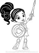 Nella the princess knight coloring pages printable source. Drawing Nella The Princess Knight Coloring Page