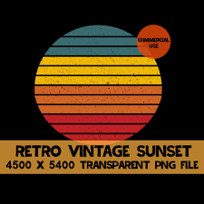 Grunge Retro Vintage Sunset Png Clip Art Sun 4 Color Palette Etsy Clip Art Retro Vintage Retro Color Palette