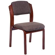 Office Chair Solid Wood Back Support Furniture Desk Dining Chair Reception Chair Stackable Dark Brown Dining Chairs Upholstered Dining Side Chair Chair