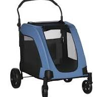 PawHut Pet Stroller Universal Wheel with Storage Pocket ...