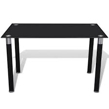 Marque Generique Icaverne Tables De Salle A Manger Et De Cuisine Selection Table De Salle A Manger Avec Dessus De Table En Verre Noir Tables A Manger Rue Du Commerce