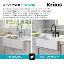 Browse a wide range of options, including ceramic undermount sinks, in the victorian plumbing collection. Kraus Turino Workstation 33 Reversible Apron Front Fireclay Kitchen S Directsinks