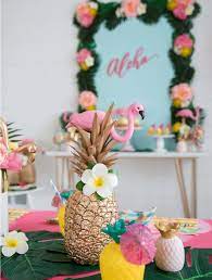 Tropical Pineapple Flamingle Flamingo Party Decor Flamingo Birthday Party Flamingle Party