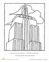 A few boxes of crayons and a variety of coloring and activity pages can help keep kids from getting restless while thanksgiving dinner is cooking. Empire State Building Coloring Page Worksheet Education Com Empire State Building Empire State Coloring Pages