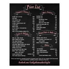 Pink Salon Price List Poster Zazzle Com In 2021 Beauty Salon Price List Salon Price List Pink Salon