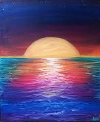 Beginner ocean sunset painting easy. Beach Sunset Acrylic Painting For Beginners Novocom Top