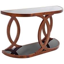 Peace Smoked Glass And Wood Console Table 2g896 Lamps Plus Console Table Wood Console Wood Console Table