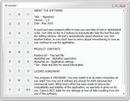 It does not address issues concerning meaning or . Alphapad Organizes Notes In Alphabetical Order