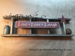 Wooden Ladder Wall Decor Tobacco Lath Ladder Country Wall Etsy Country Wall Decor Primitive Wall Decor Primitive Decorating