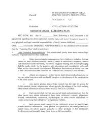 A development agreement is a contract between two parties establishing an agreement over development of a product or service. Parenting Plan Custody Order Dauphin County