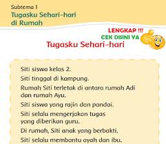 Lengkap Kunci Jawaban Tematik Kelas 2 Tema 3 Tugasku Sehari Hari Kunci Jawaban Tematik Lengkap Terbaru Simplenews
