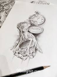 La signification de cette montre est liée au temps qui passe inexorablement et sans s'arrêter et qui a une étroite relation avec le passé, le présent et le futur qui s'approche. Hourglass Clock Tattoo Design Maingriz Tattoo Design