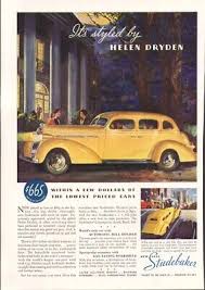 It's styled by Helen Dryden Studebaker ad 1936