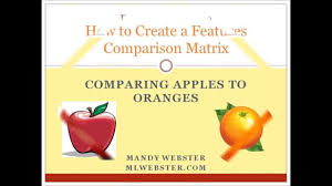 How To Create A Features Comparison Matrix Comparing Apples To Oranges