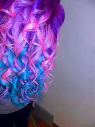 Pink Blue And Purple Hair Awesome Hair Styles Pastel Hair Curly Hair Styles
