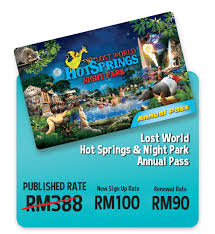 Sunway lagoon malaysia pertama kali dibuka untuk umum pada tahun 1992 dan diresmikan pada 29 april 1993. Membership Pass Promotion Lost World Of Tambun