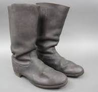 Original German WWII Early War Enlisted Mans Leather Jackboots (Marschstiefel)