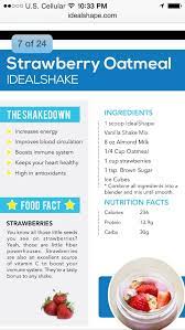 Strawberry Oatmeal Ideal Shape Meal Replacement Shake 236 Cal Shake Recipes Meal Replacement Meal Replacement Shakes