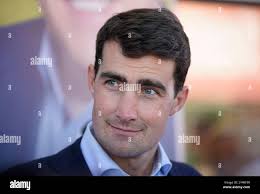 Fianna Fail's Jack Chambers Minister for Finance, speaking to the media at  the National Ploughing Championships at Ratheniska, Co Laois. Picture date:  Tuesday September 17, 2024 Stock Photo