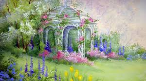 Radha Krishna Hd Wallpaper 1336869 Garden Mural Garden Painting Flower Painting