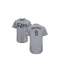 Tampa Bay Rays Jake Smolinski Authentic Road Flex Base Mens Majestic Jersey Grey